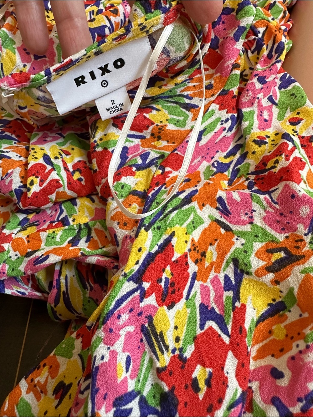 RIXO Floral Multicolor V-Neck Midi Dress - Picture 9 of 10